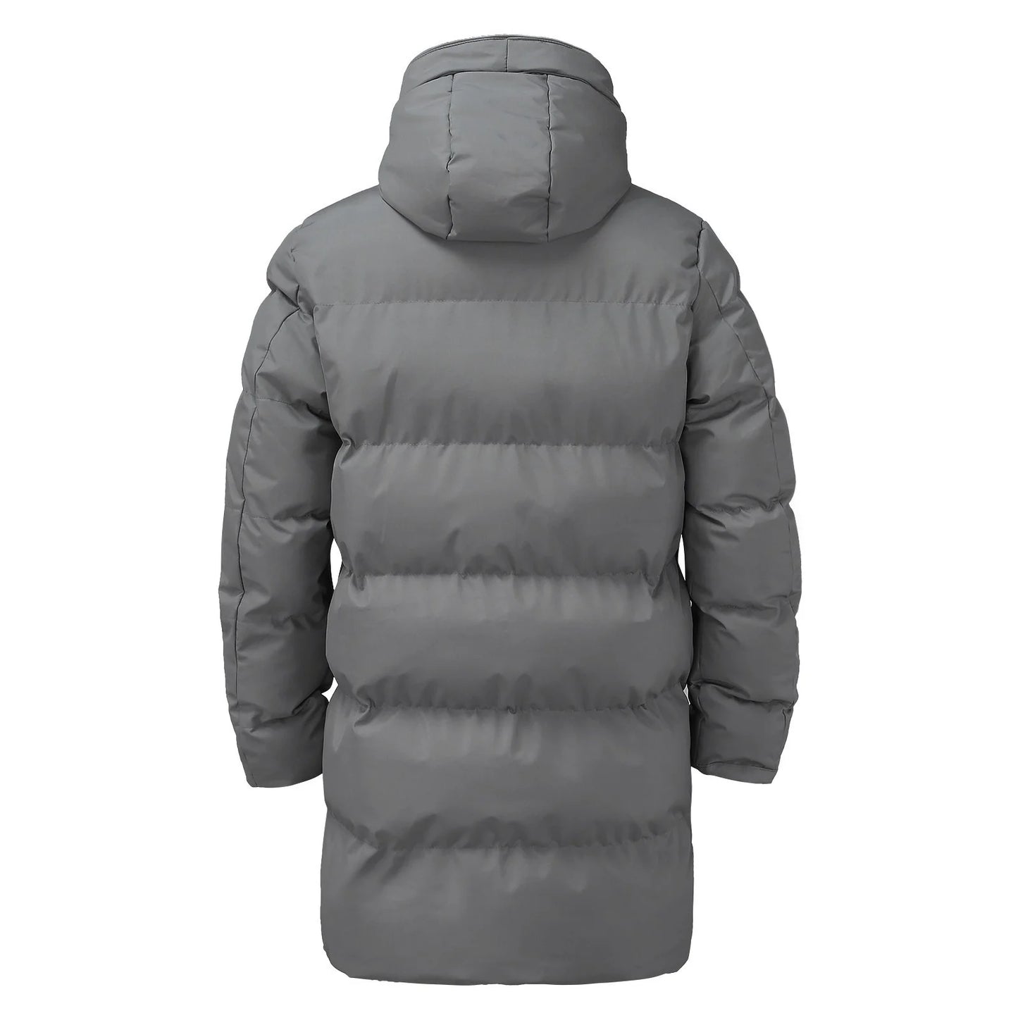 Men’s Hooded Long Puffer Jacket | Warm Quilted Winter Coat