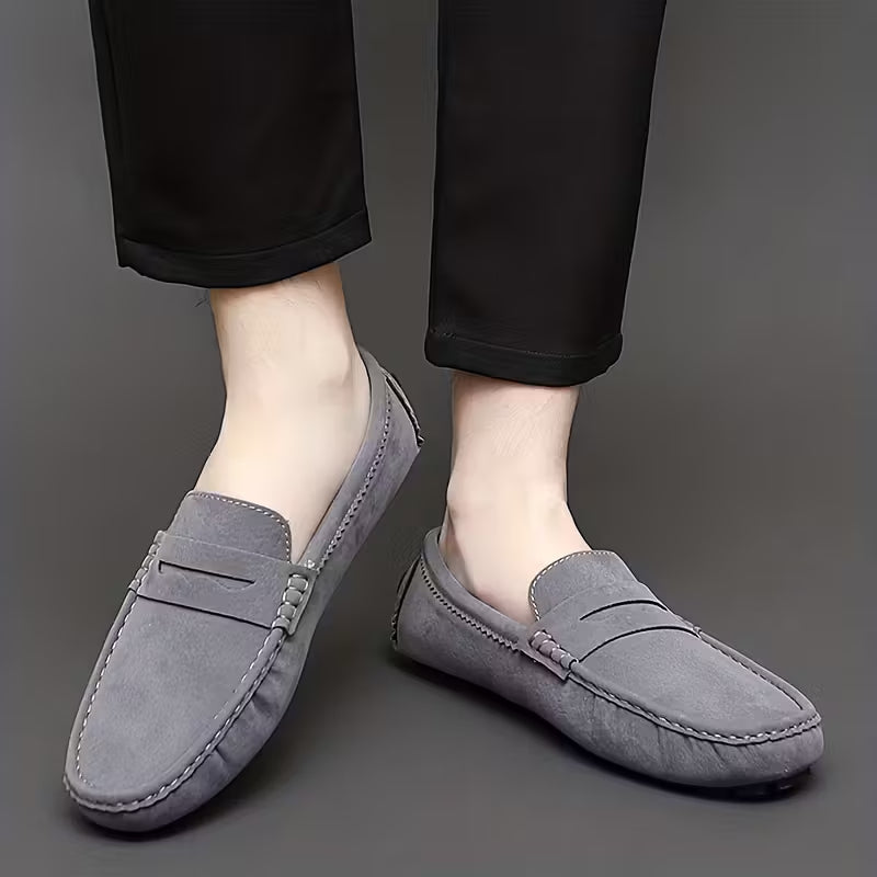 Men’s Luxury Suede Loafers | Casual Slip On Driving Shoes