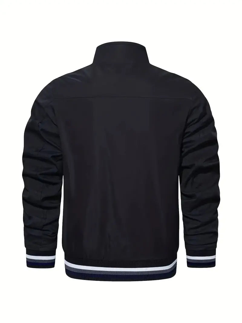 Men’s Lightweight Bomber Jacket | Casual Zip Up Windbreaker