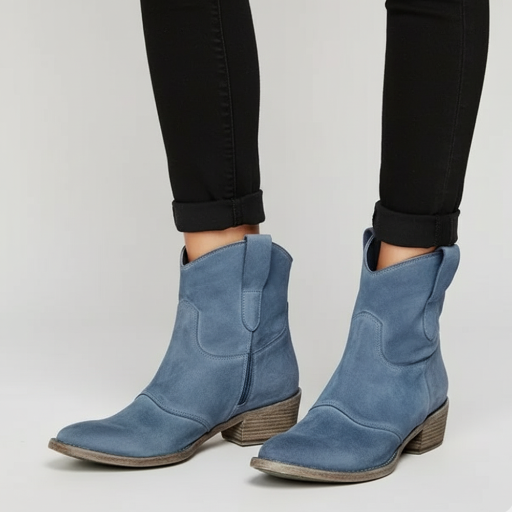 Women's Cowgirl Ankle Boots - Western Heels Vintage Shoes