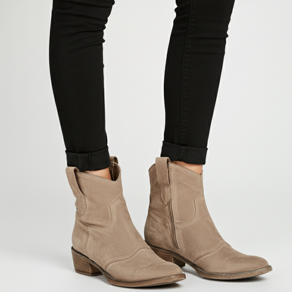 Women's Cowgirl Ankle Boots - Western Heels Vintage Shoes