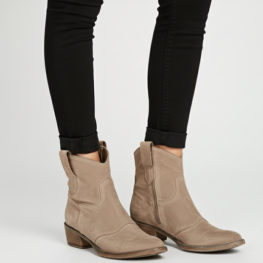 Women's Cowgirl Ankle Boots - Western Heels Vintage Shoes