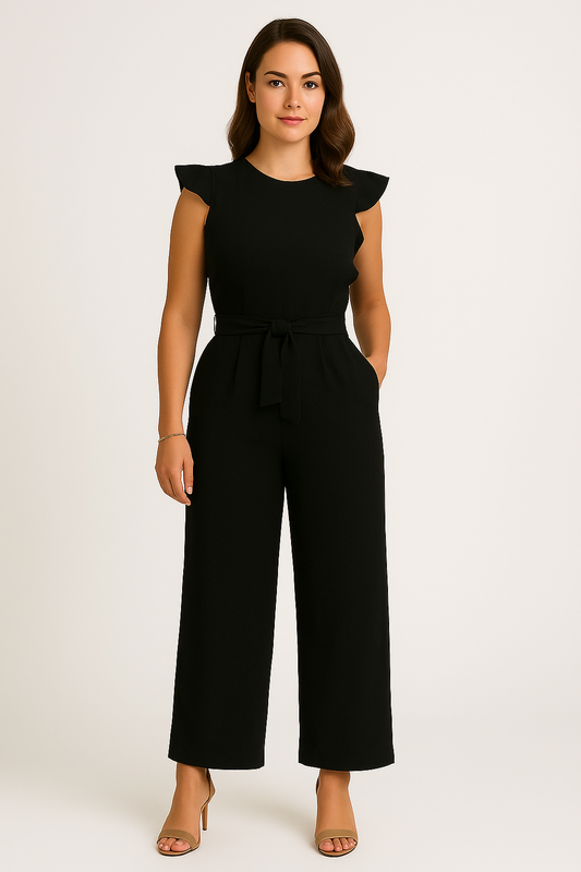 Women’s Summer Jumpsuit | Ruffle Sleeve, Wide Leg