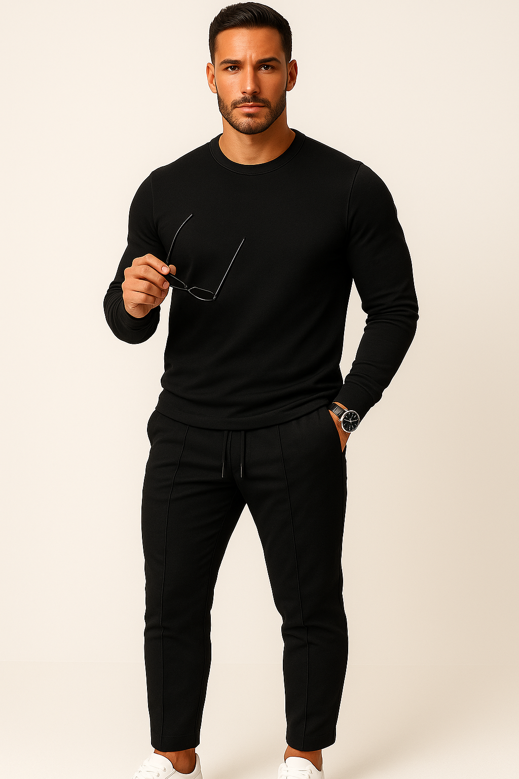Men’s Slim Fit Two Piece Set | Pants and Top, Modern