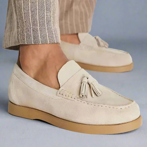 Men’s Suede Tassel Loafers | Smart Casual Lightweight Shoes