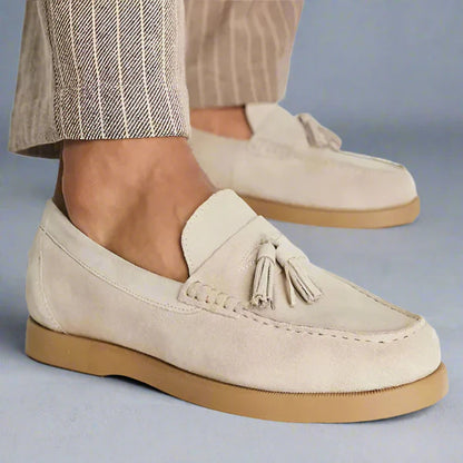 Men’s Suede Tassel Loafers | Smart Casual Lightweight Shoes