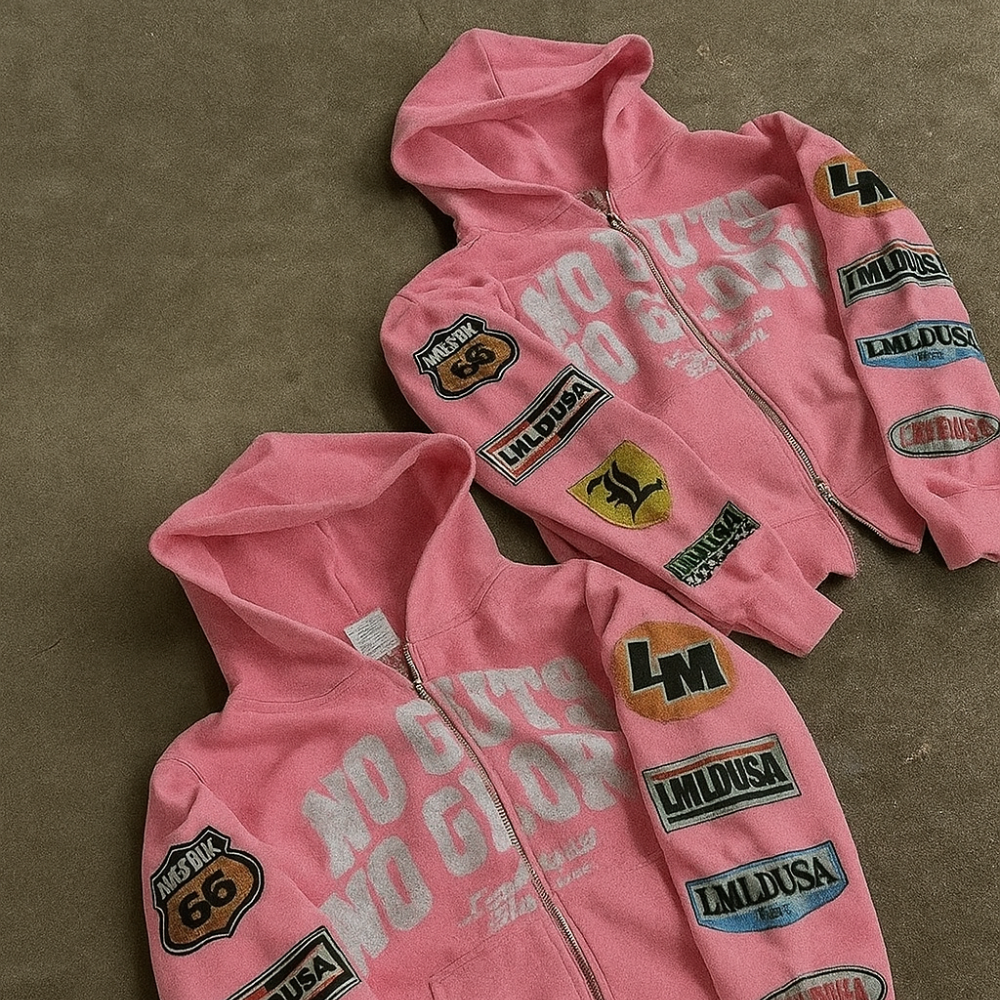 Men's Printed Zip Up Hoodie Sweatshirt - Graphic Design