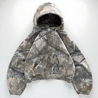 Men’s Oversized Camo Hoodie – Long Sleeve Streetwear