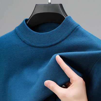 Men’s Oversized Knit Sweater | Crew Neck Long Sleeve Pullover