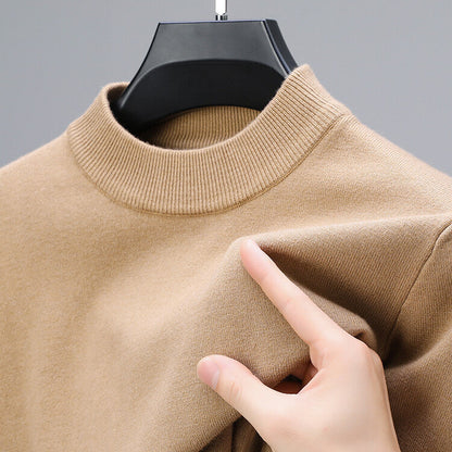 Men’s Oversized Knit Sweater | Crew Neck Long Sleeve Pullover