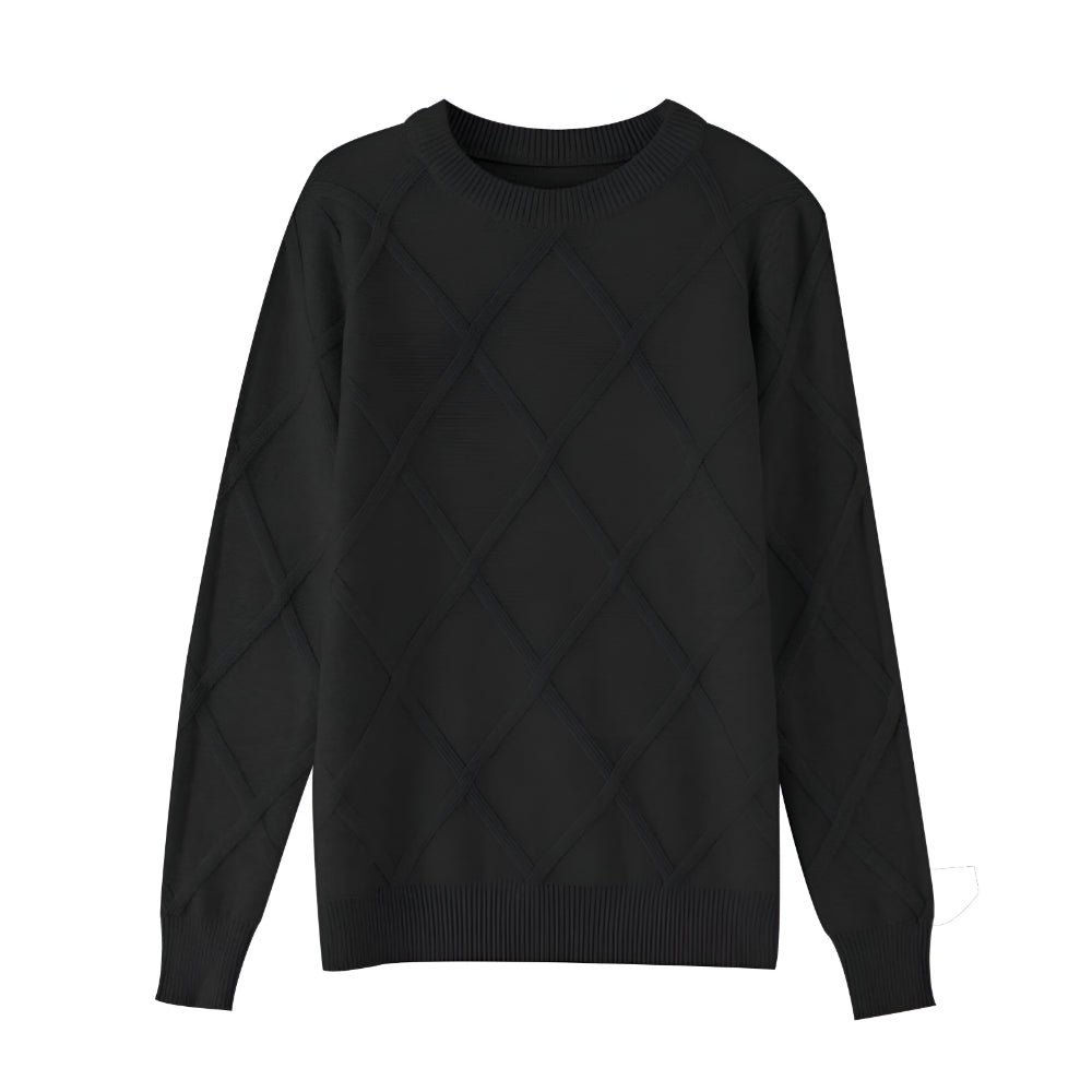 Men’s Knit Crewneck Sweater – Long Sleeve Winter Jumper