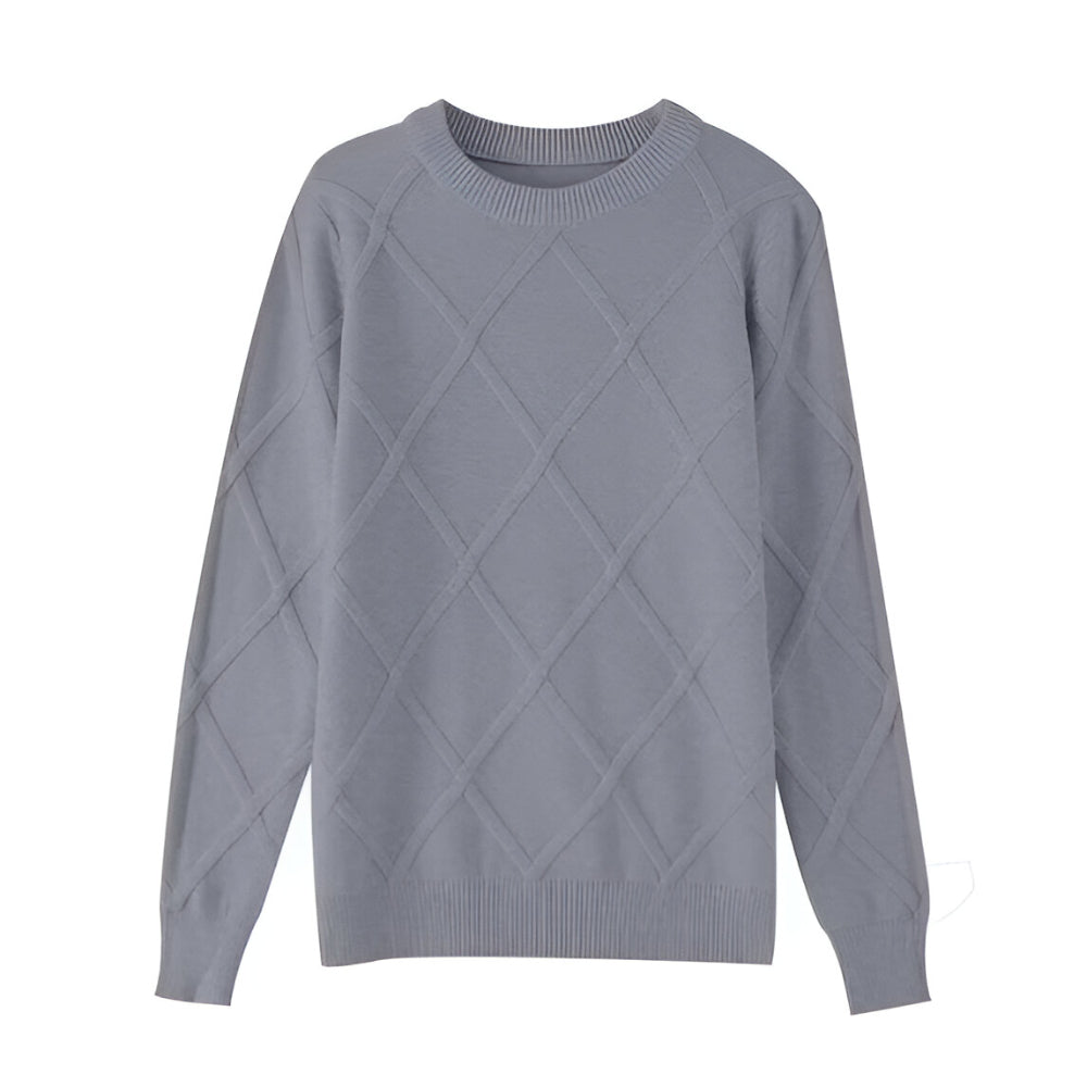 Men’s Knit Crewneck Sweater – Long Sleeve Winter Jumper