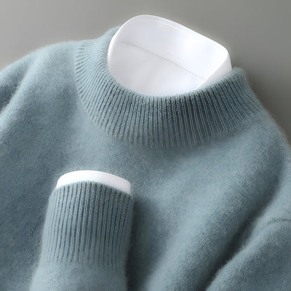 Men's Cashmere Crew Neck Sweater – Long Sleeve Knitwear