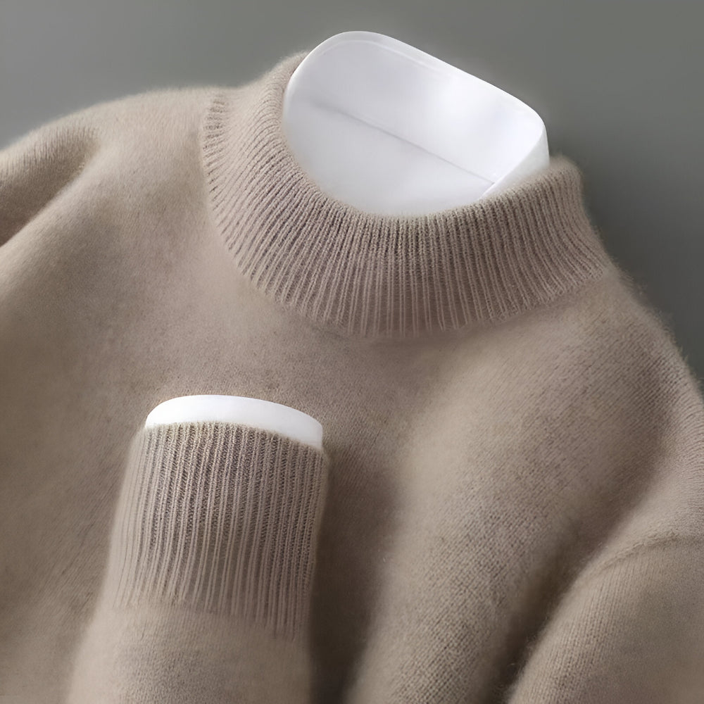 Men's Cashmere Crew Neck Sweater – Long Sleeve Knitwear