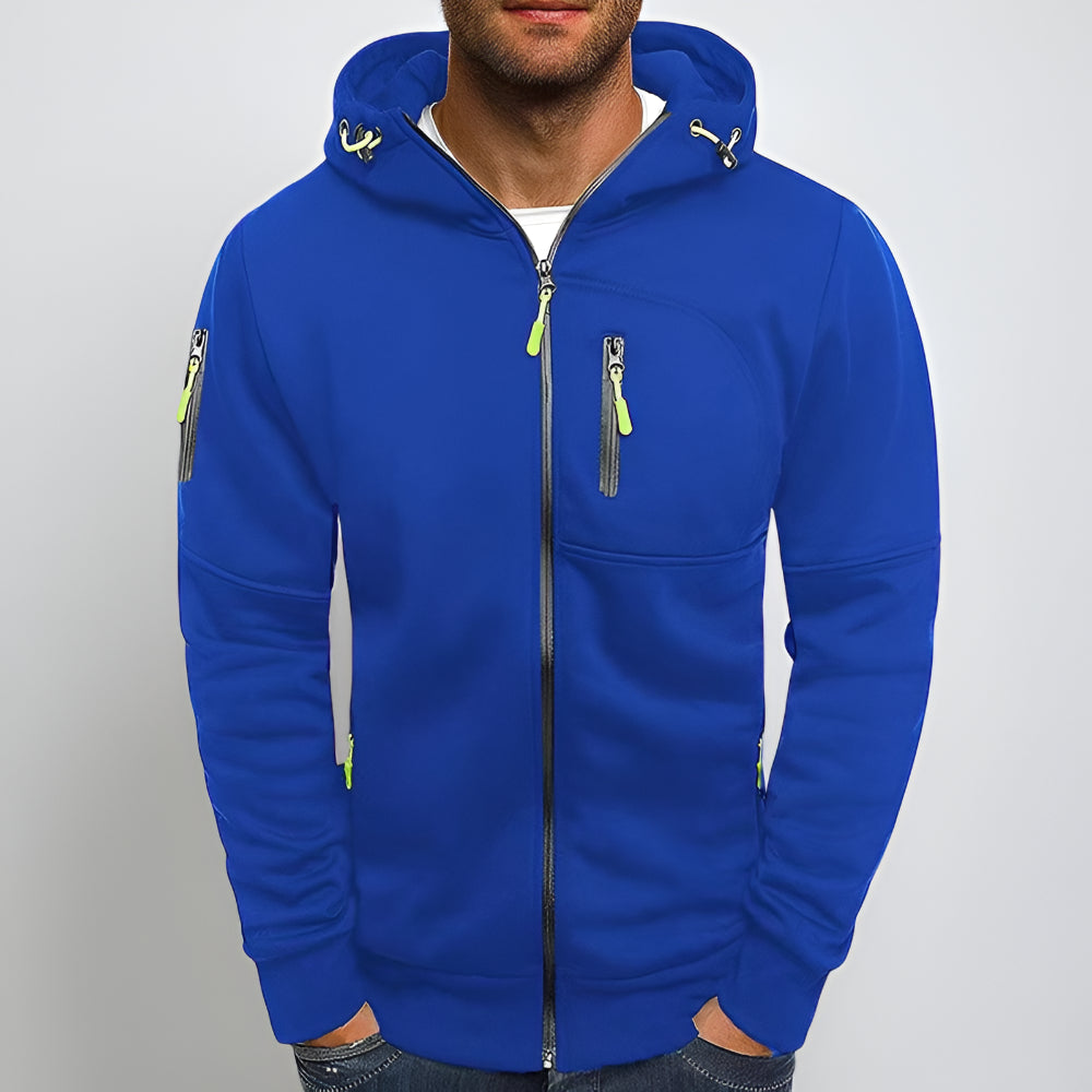 Men’s Fleece Zip Up Hoodie – Long Sleeve Outdoor Sweatshirt
