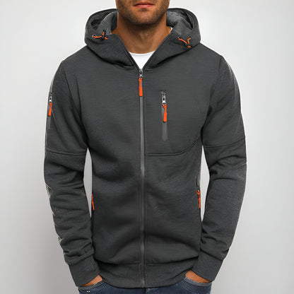 Men’s Fleece Zip Up Hoodie – Long Sleeve Outdoor Sweatshirt