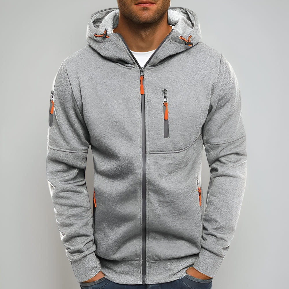 Men’s Fleece Zip Up Hoodie – Long Sleeve Outdoor Sweatshirt