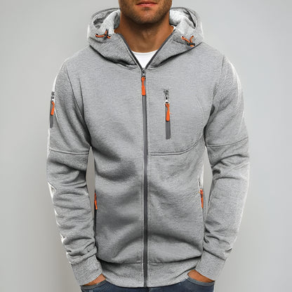 Men’s Fleece Zip Up Hoodie – Long Sleeve Outdoor Sweatshirt