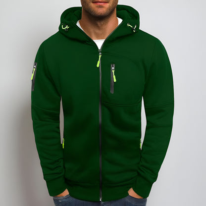 Men’s Fleece Zip Up Hoodie – Long Sleeve Outdoor Sweatshirt