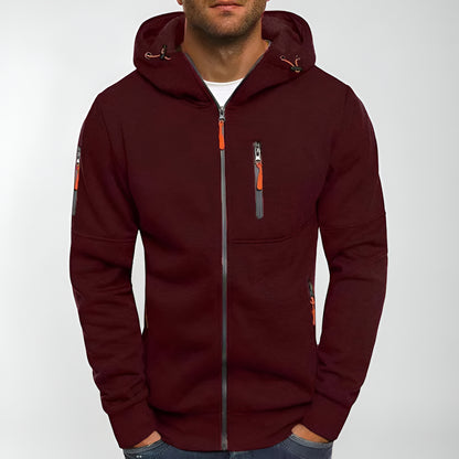 Men’s Fleece Zip Up Hoodie – Long Sleeve Outdoor Sweatshirt