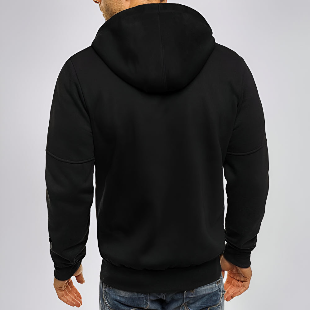 Men’s Fleece Zip Up Hoodie – Long Sleeve Outdoor Sweatshirt