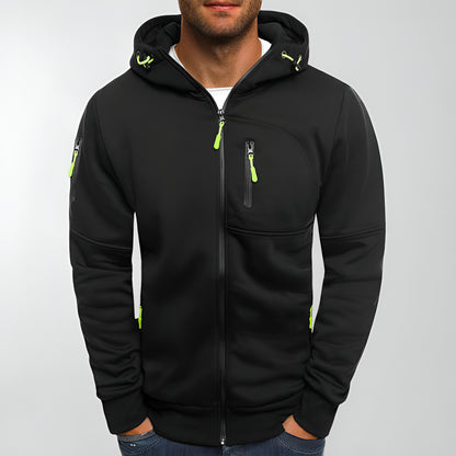 Men’s Fleece Zip Up Hoodie – Long Sleeve Outdoor Sweatshirt