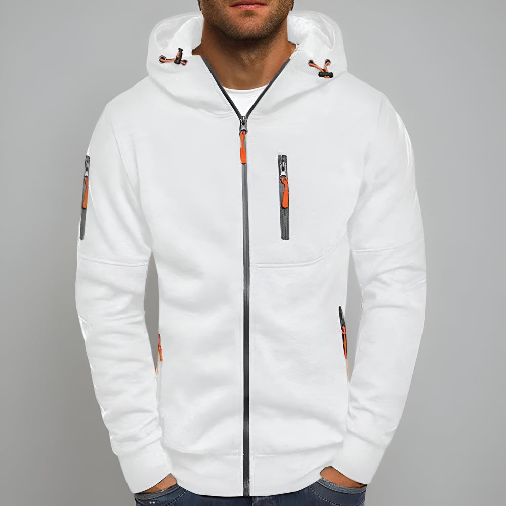 Men’s Fleece Zip Up Hoodie – Long Sleeve Outdoor Sweatshirt