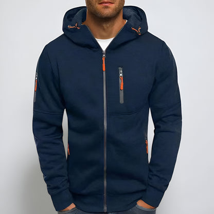 Men’s Fleece Zip Up Hoodie – Long Sleeve Outdoor Sweatshirt