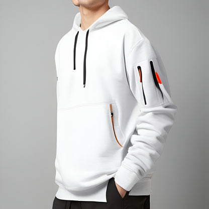 Men’s Half Zip Pullover Hoodie – Long Sleeve Utility Sweatshirt