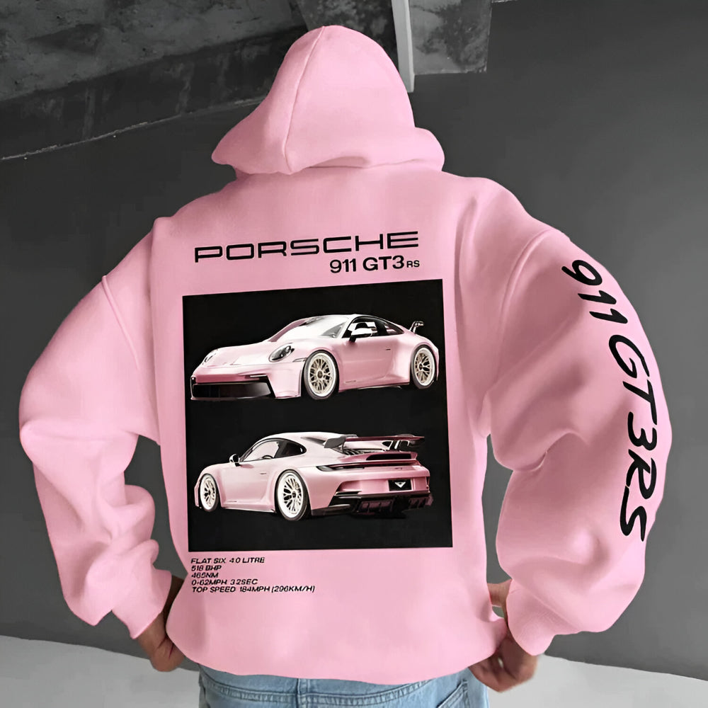 Men's Oversized Graphic Hoodie – Long Sleeve Streetwear