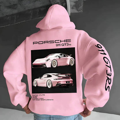 Men's Oversized Graphic Hoodie – Long Sleeve Streetwear