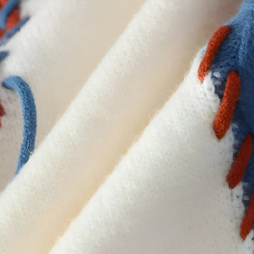 Men's Patchwork Knit Sweater – Long Sleeve Crew Neck