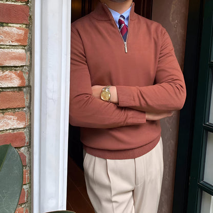 Men’s Smart Casual Half Zip Sweater – Warm Knitwear