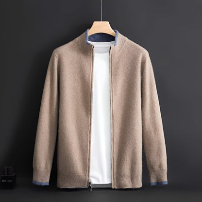 Men's Zip Cashmere Sweater – Soft Warm Knitwear