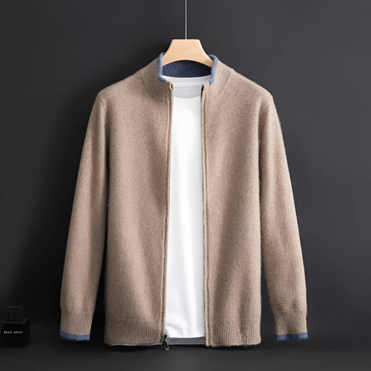 Men's Zip Cashmere Sweater – Soft Warm Knitwear