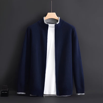 Men's Zip Cashmere Sweater – Soft Warm Knitwear