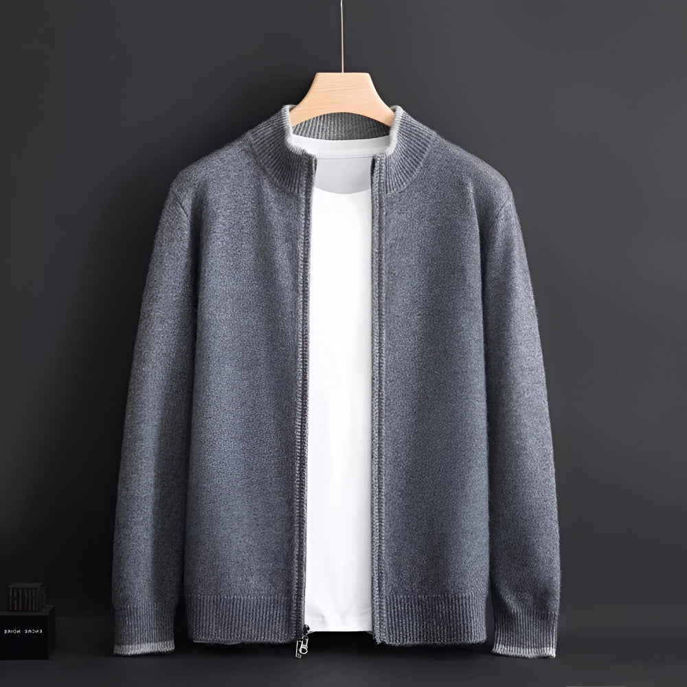 Men's Zip Cashmere Sweater – Soft Warm Knitwear