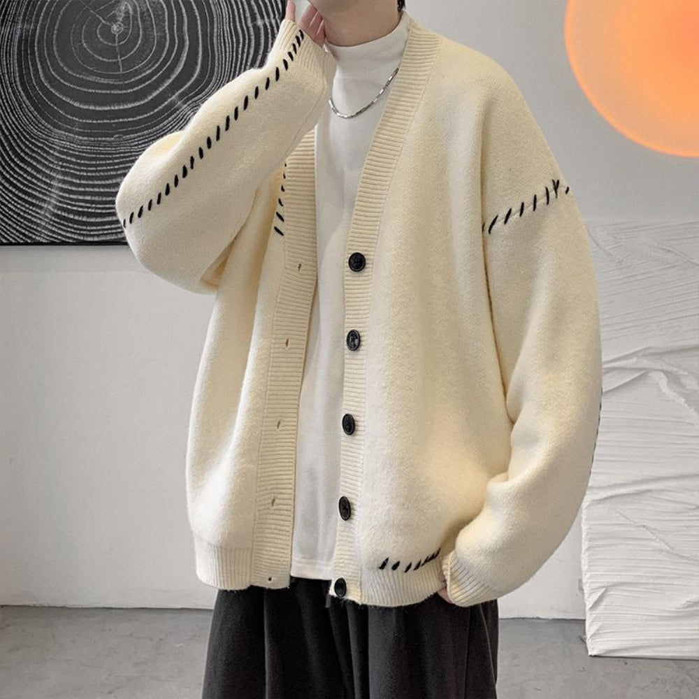  Men's Cardigan Sweater Soft Wool Blend Button-Up Winter Layer 2