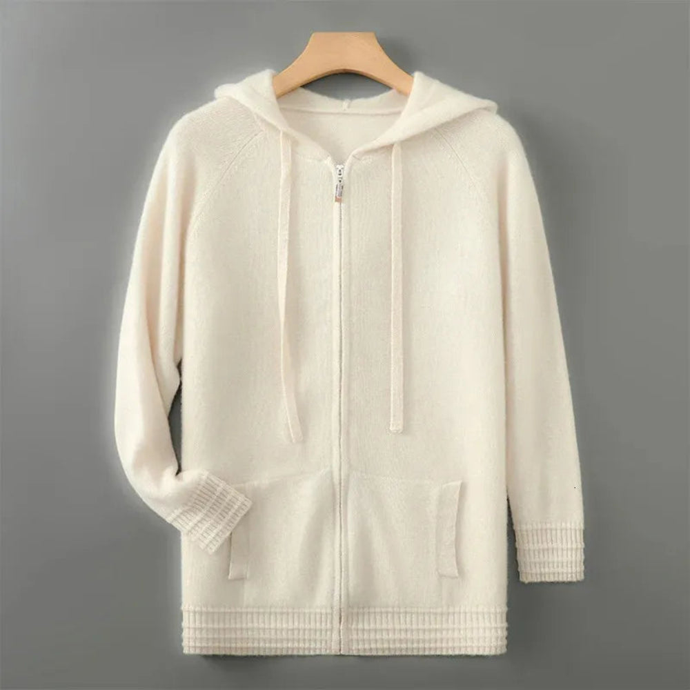 Men's Cashmere Blend Oversized Hoodie Cozy Comfort 5