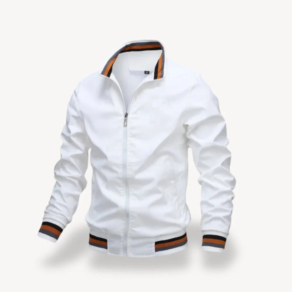 Men’s Casual Bomber Jacket – Zip-Up Slim Fit Outerwear