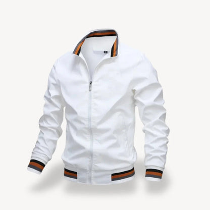 Men’s Casual Bomber Jacket – Zip-Up Slim Fit Outerwear