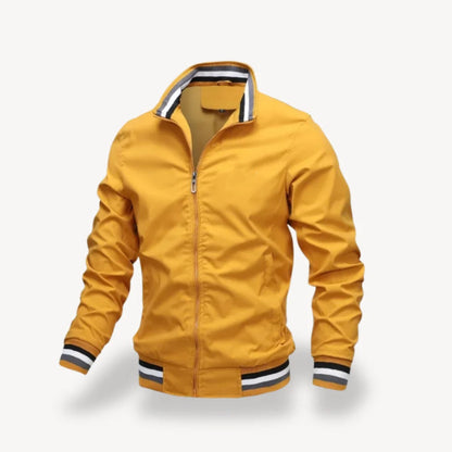 Men’s Casual Bomber Jacket – Zip-Up Slim Fit Outerwear