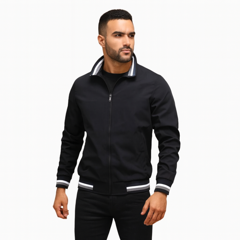 Men’s Casual Bomber Jacket – Zip-Up Slim Fit Outerwear