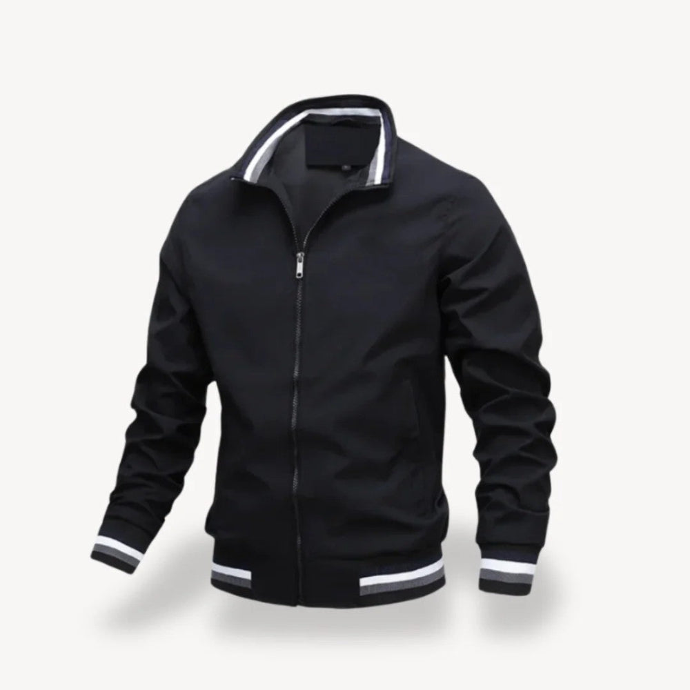 Men’s Casual Bomber Jacket – Zip-Up Slim Fit Outerwear