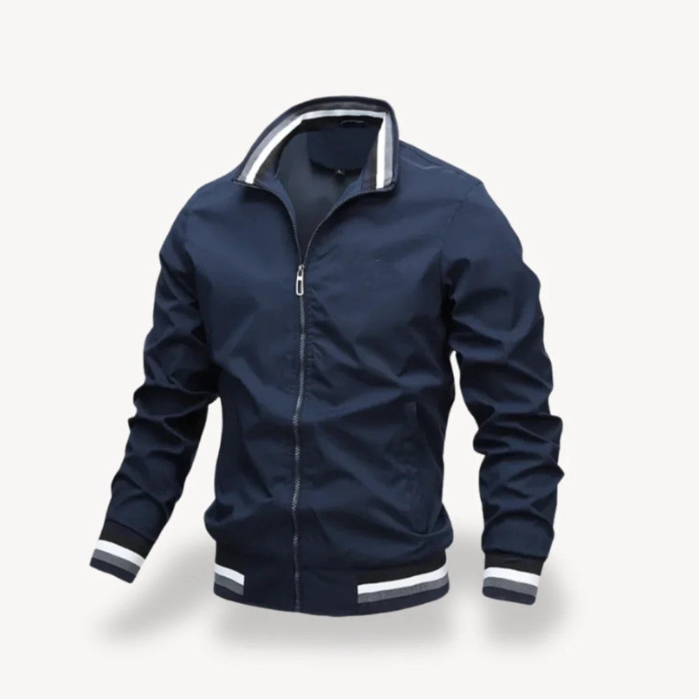 Men’s Casual Bomber Jacket – Zip-Up Slim Fit Outerwear
