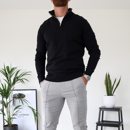Men’s Casual Half Zip Pullover - Smart Lightweight Sweater