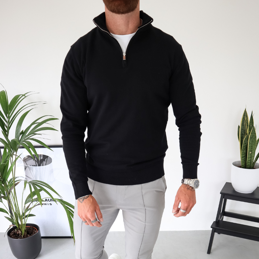 Men’s Casual Half Zip Pullover - Smart Lightweight Sweater