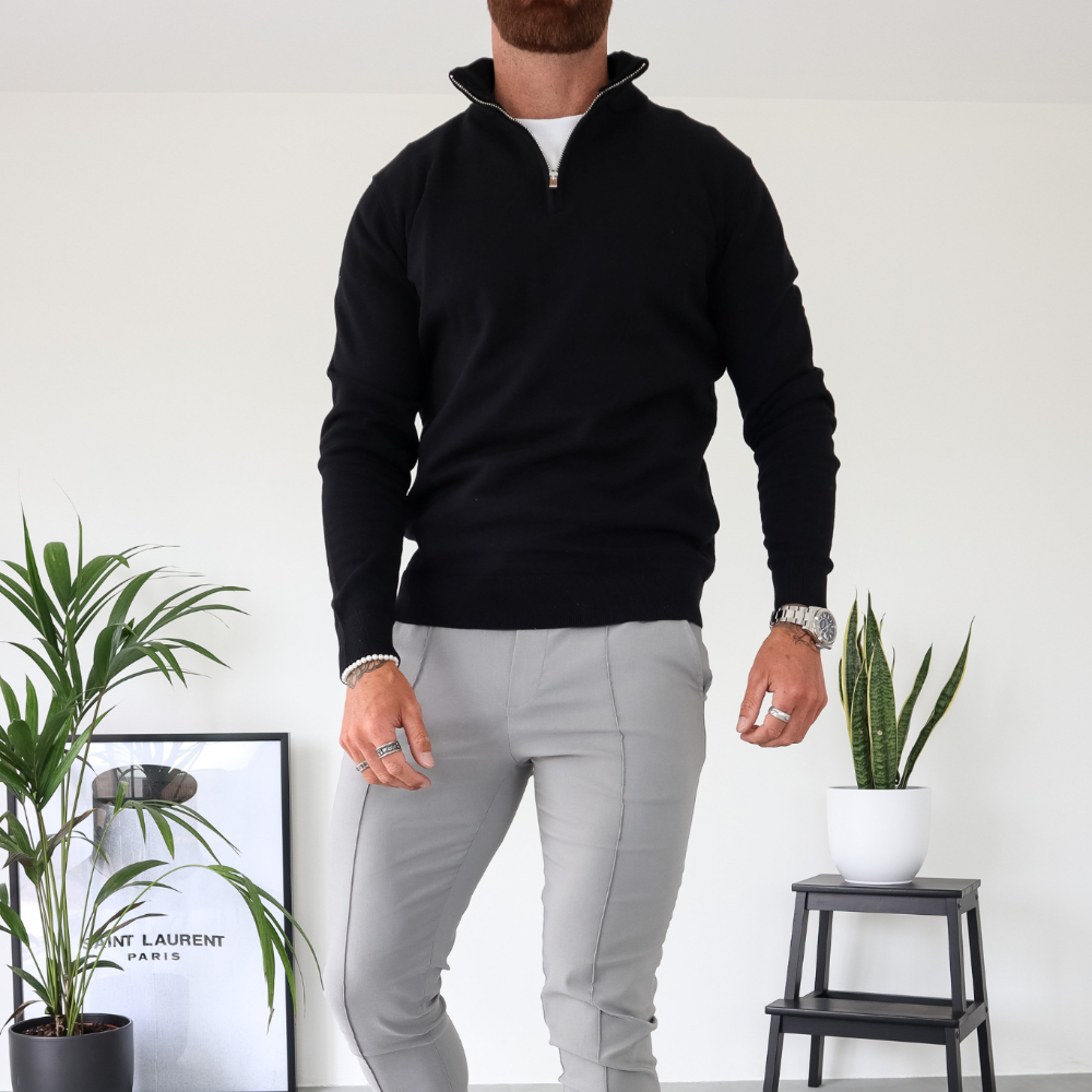 Men’s Casual Half Zip Pullover - Smart Lightweight Sweater