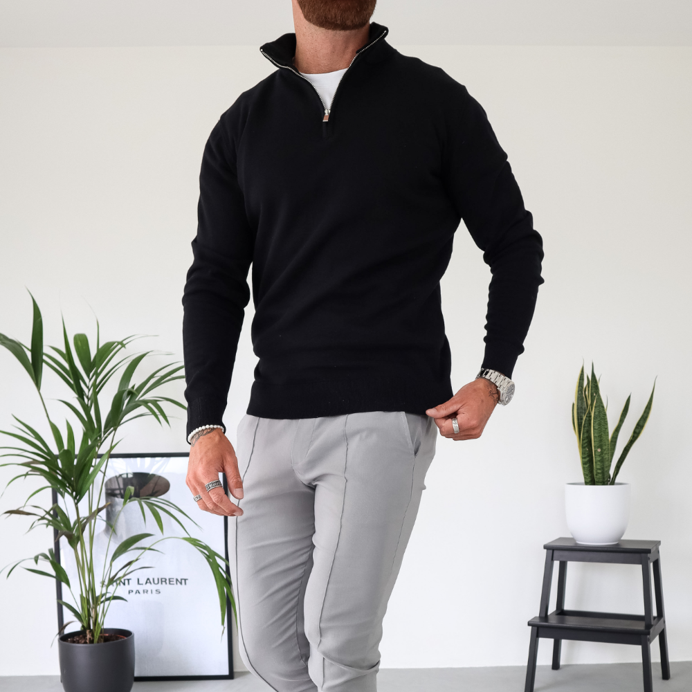 Men’s Casual Half Zip Pullover - Smart Lightweight Sweater