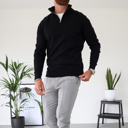 Men’s Casual Half Zip Pullover - Smart Lightweight Sweater